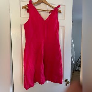 GAP lined linen dress with side zipper